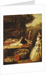 A Fishmonger displaying a Pike to a Maid, 1727 by Pierre Angelis or Angillis