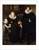A group Portrait of a Family, full-length, in an interior by Adam van Noort