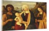 The Madonna and Child, with Saint John the Baptist and a female Saint by Marco Basaiti