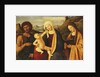 The Madonna and Child, with Saint John the Baptist and a female Saint by Marco Basaiti