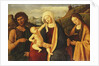 The Madonna and Child, with Saint John the Baptist and a female Saint by Marco Basaiti