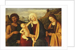 The Madonna and Child, with Saint John the Baptist and a female Saint by Marco Basaiti