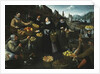 An Allegory of Autumn: A Fruit and Vegetable Stall above the Weinmarkt in Frankfurt by Georg Flegel