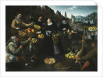 An Allegory of Autumn: A Fruit and Vegetable Stall above the Weinmarkt in Frankfurt by Georg Flegel