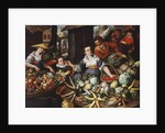 A Fruit and Vegetable Stall in a Town Market by Jean Baptiste de Saive