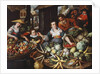 A Fruit and Vegetable Stall in a Town Market by Jean Baptiste de Saive