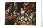 A Fruit and Vegetable Stall in a Town Market by Jean Baptiste de Saive