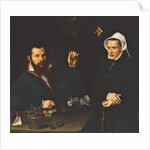 Portrait of a Essai Master and his Wife, half-length, c.1561-7 by Nicolas Neufchatel