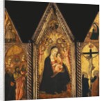 A Portable Triptych with the Madonna and Child Enthroned with Angels, by Agnolo Gaddi