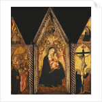 A Portable Triptych with the Madonna and Child Enthroned with Angels, by Agnolo Gaddi
