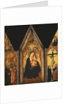 A Portable Triptych with the Madonna and Child Enthroned with Angels, by Agnolo Gaddi