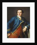 Portrait of Sir John Armytage, 2nd Bt., half-length, in Blue Coat and Crimson Waistcoat, 1758 by Pompeo Girolamo Batoni