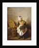 A Peasant Woman with Vegetables and Bread by Auguste-Xavier Leprince