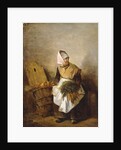 A Peasant Woman with Vegetables and Bread by Auguste-Xavier Leprince