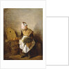 A Peasant Woman with Vegetables and Bread by Auguste-Xavier Leprince