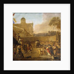 A Crowd watching Bear-baiting in a Town Square by Abraham Danielsz. Hondius