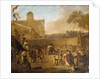 A Crowd watching Bear-baiting in a Town Square by Abraham Danielsz. Hondius