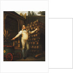 A Wheelmaker with a Fire Engine in a Yard, 1812 by Alexandre François Louis de Girardin