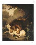 A Lion attacking a Goat, 1785 by Johan Wenzel Peter