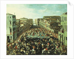 The Fight between the Nicolotti and the Castellani, on the Ponte dei Pugni, Venice, 1673 by Joseph the younger Heintz
