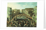 The Fight between the Nicolotti and the Castellani, on the Ponte dei Pugni, Venice, 1673 by Joseph the younger Heintz