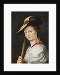 Portrait of a young Woman, stated to be Suzanna Fourment, bust length, as a Shepherdess by Peter Paul Rubens