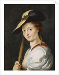Portrait of a young Woman, stated to be Suzanna Fourment, bust length, as a Shepherdess by Peter Paul Rubens