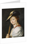 Portrait of a young Woman, stated to be Suzanna Fourment, bust length, as a Shepherdess by Peter Paul Rubens
