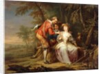 Amorous allegorical Scenes in wooded Landscapes by Frans Christoph Janneck