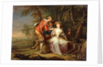 Amorous allegorical Scenes in wooded Landscapes by Frans Christoph Janneck