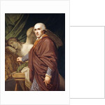 Portrait of Antonio Canova, three-quarter length, in brown robes by Johann Baptist I Lampi