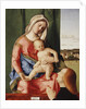 The Madonna and Child with a Male Donor, a landscape beyond by Giovanni Bellini