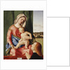The Madonna and Child with a Male Donor, a landscape beyond by Giovanni Bellini