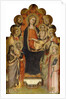 The Madonna and Child enthroned with Saints John the Baptist, Peter, Mary Magdalen, Paul and Stephen, a Female Martyr Saint and Angels by Nicolo di Pietro