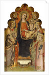 The Madonna and Child enthroned with Saints John the Baptist, Peter, Mary Magdalen, Paul and Stephen, a Female Martyr Saint and Angels by Nicolo di Pietro