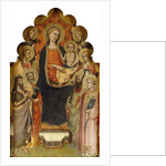 The Madonna and Child enthroned with Saints John the Baptist, Peter, Mary Magdalen, Paul and Stephen, a Female Martyr Saint and Angels by Nicolo di Pietro