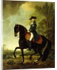 Portrait of a Nobleman, small full-length on Horseback by David Morier