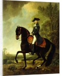 Portrait of a Nobleman, small full-length on Horseback by David Morier