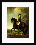 Portrait of a Nobleman, small full-length on Horseback by David Morier