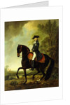 Portrait of a Nobleman, small full-length on Horseback by David Morier