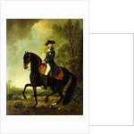 Portrait of a Nobleman, small full-length on Horseback by David Morier