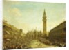 The Piazza San Marco, on the Doge's Coronation Day by Francesco Guardi