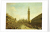 The Piazza San Marco, on the Doge's Coronation Day by Francesco Guardi