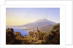 Teatro Greco, Taormina, with Etna beyond, 1852 by Karl Robert Kummer