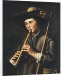 A Shepherd Playing the Pipes by Johan Baeck
