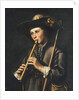 A Shepherd Playing the Pipes by Johan Baeck