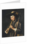 A Shepherd Playing the Pipes by Johan Baeck