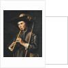 A Shepherd Playing the Pipes by Johan Baeck