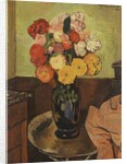 Vase of Flowers on a Round Table; Vase de Fleurs sur une Table Ronde, 1920 by Marie Clementine Valadon