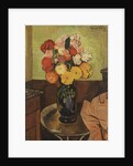 Vase of Flowers on a Round Table; Vase de Fleurs sur une Table Ronde, 1920 by Marie Clementine Valadon